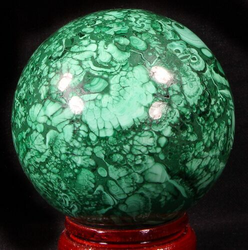 Gorgeous Polished Malachite Sphere - Congo #39394